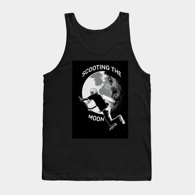 Scooting the Moon - Stunt Scooter Rider Tank Top by Highseller